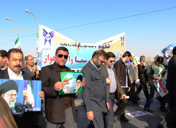 شرکت گسترده سماییان اهواز در راهپیمایی شکوه وحدت
